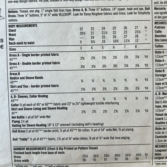 SOLD on EBay-Vintage 90s Daisy Kingdom Sewing Patterns Bundle Girls Dresses 3-6 - Picture 5 of 13